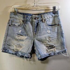 Forever 21 Premium Denim Distressed Rigid Cut-Offs (Sz 24)